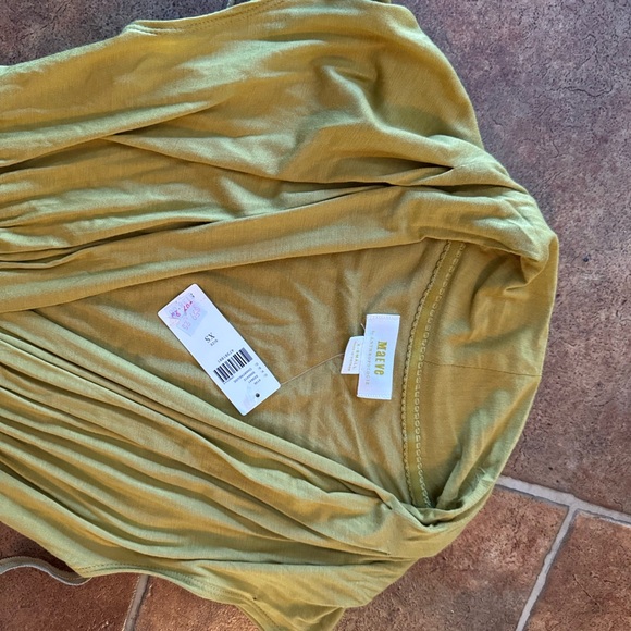 Anthropologie yellow chartreuse v neck maxi dress - new with tags - XS - Picture 2 of 2